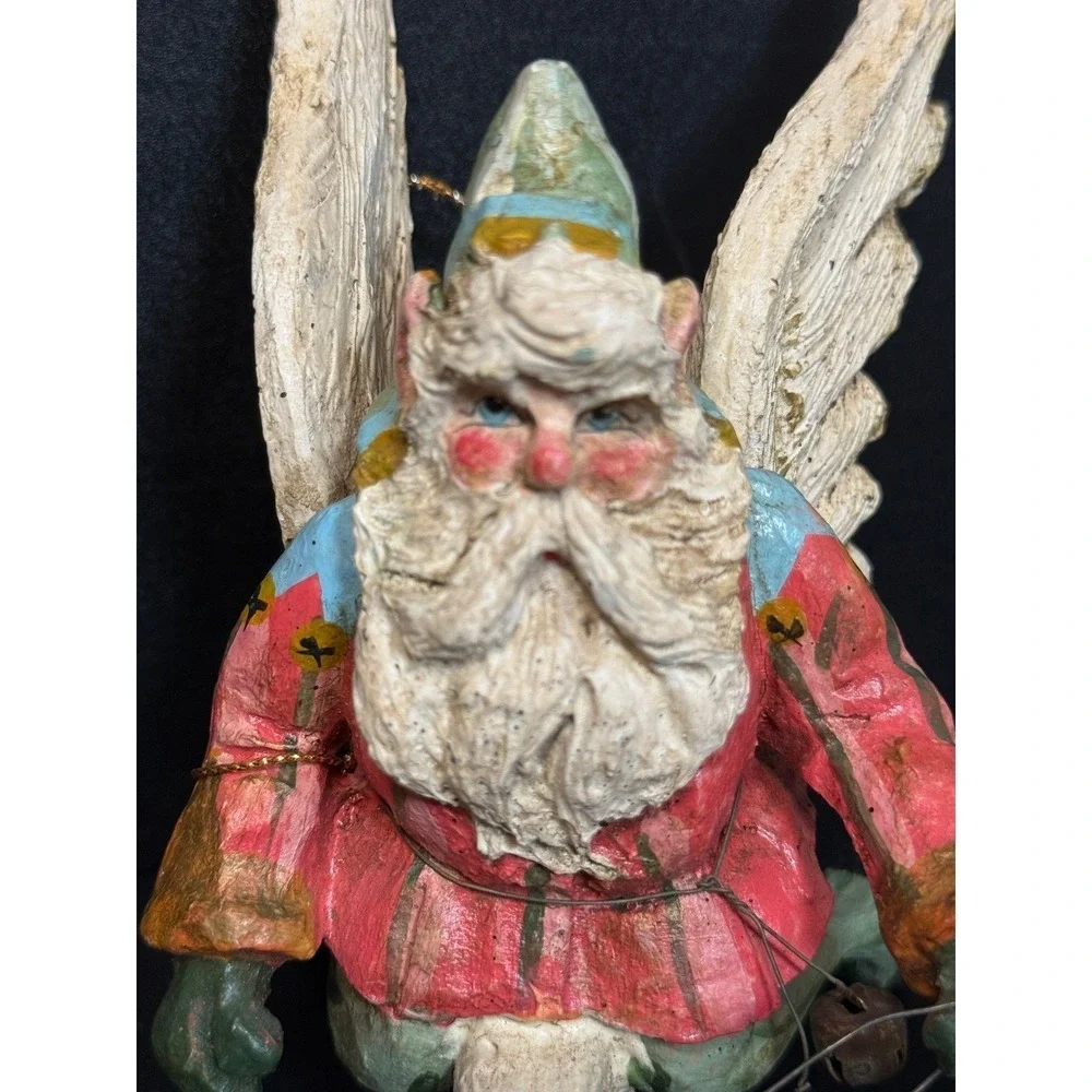 Vintage Enchanted Forest Collection Santas‎ Elf Riding Goose Denise Calla Bells